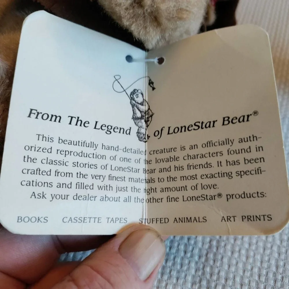 The legend of lone Star bear book and plush bear